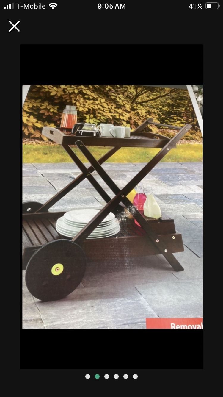 New Wooden Bar Cart