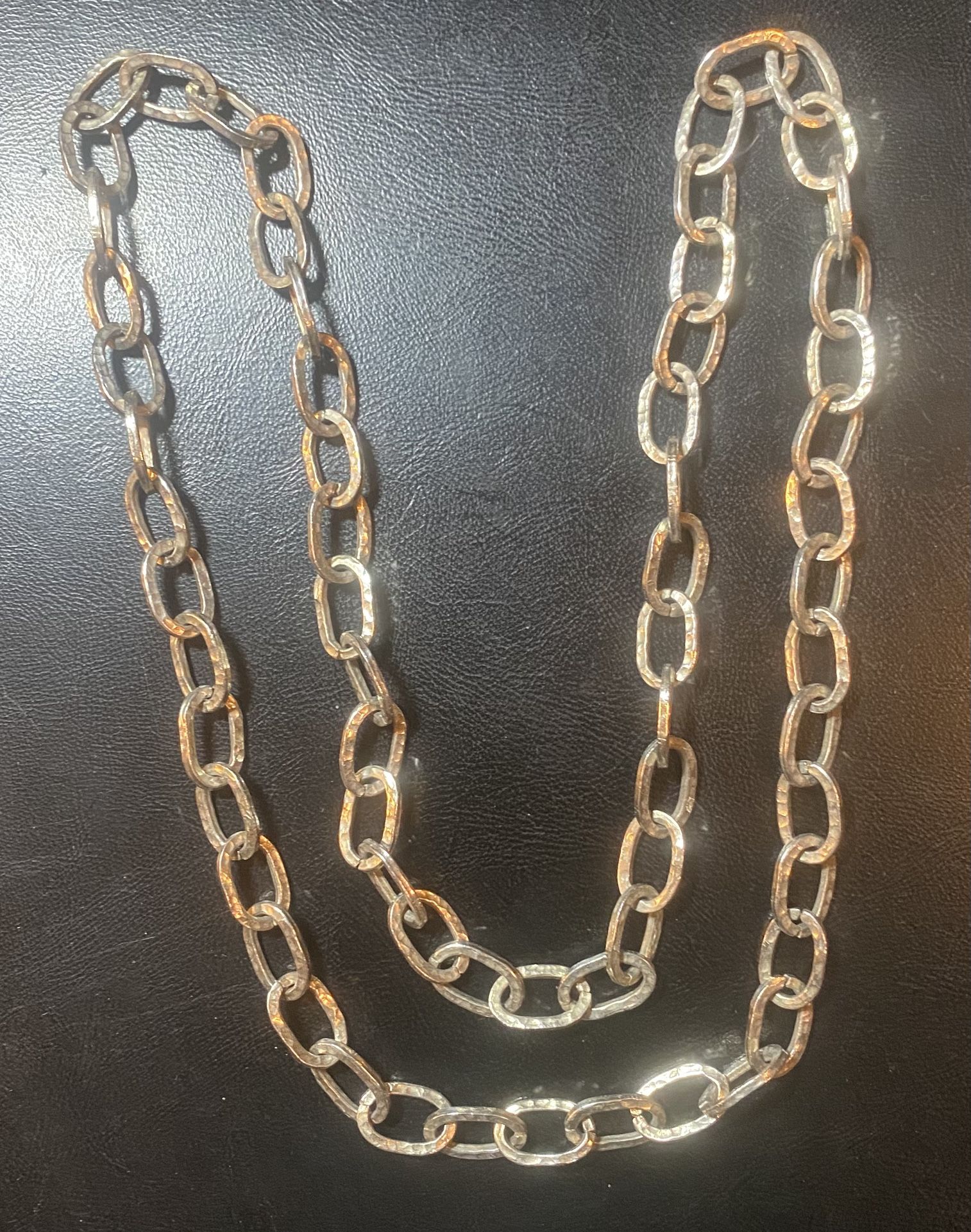 Sterling Silver Long Heavy Link Chain
