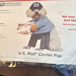 Halloween Dog Mailman Costume M