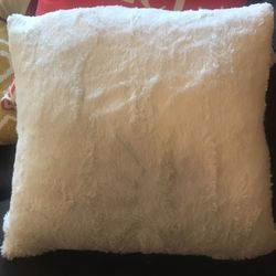 White Fuzzy Pillow