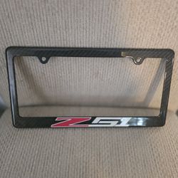 West Coast Corvette - Corvette Z51 License Plate Frame - Carbon Fiber : 2005-2018 C6/C7
