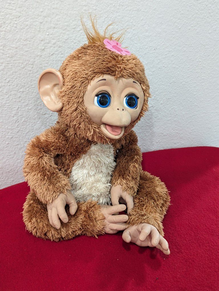 FurReal Friends Giggly Monkey Animated Stuffed Animal Hasbro Toy Talking And Moving 