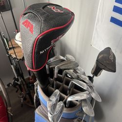 full set of golf clubs