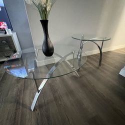 Chrome Coffee Table Set 