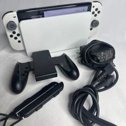Nintendo Switch - OLED Model White Complete w/ Accessories, Near Mint 
