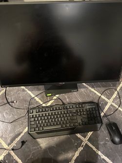 Asus gaming monitor w/ digital storm keyboard and mouse