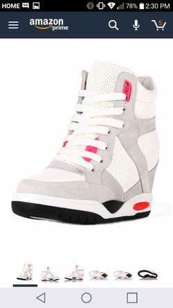 New wedge sneaker shoes size 6