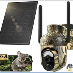 4G LTE Cellular Trail Cameras 2K 360° View Live Streaming Game Camera Built-in SIM Card with Motion Activated Color Night Vision Remote Phone Access S