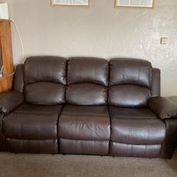 Recliner Couch Brown Living Room Sofas