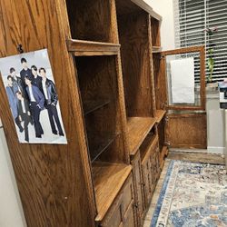 TV Stand With Built-in Book Cases