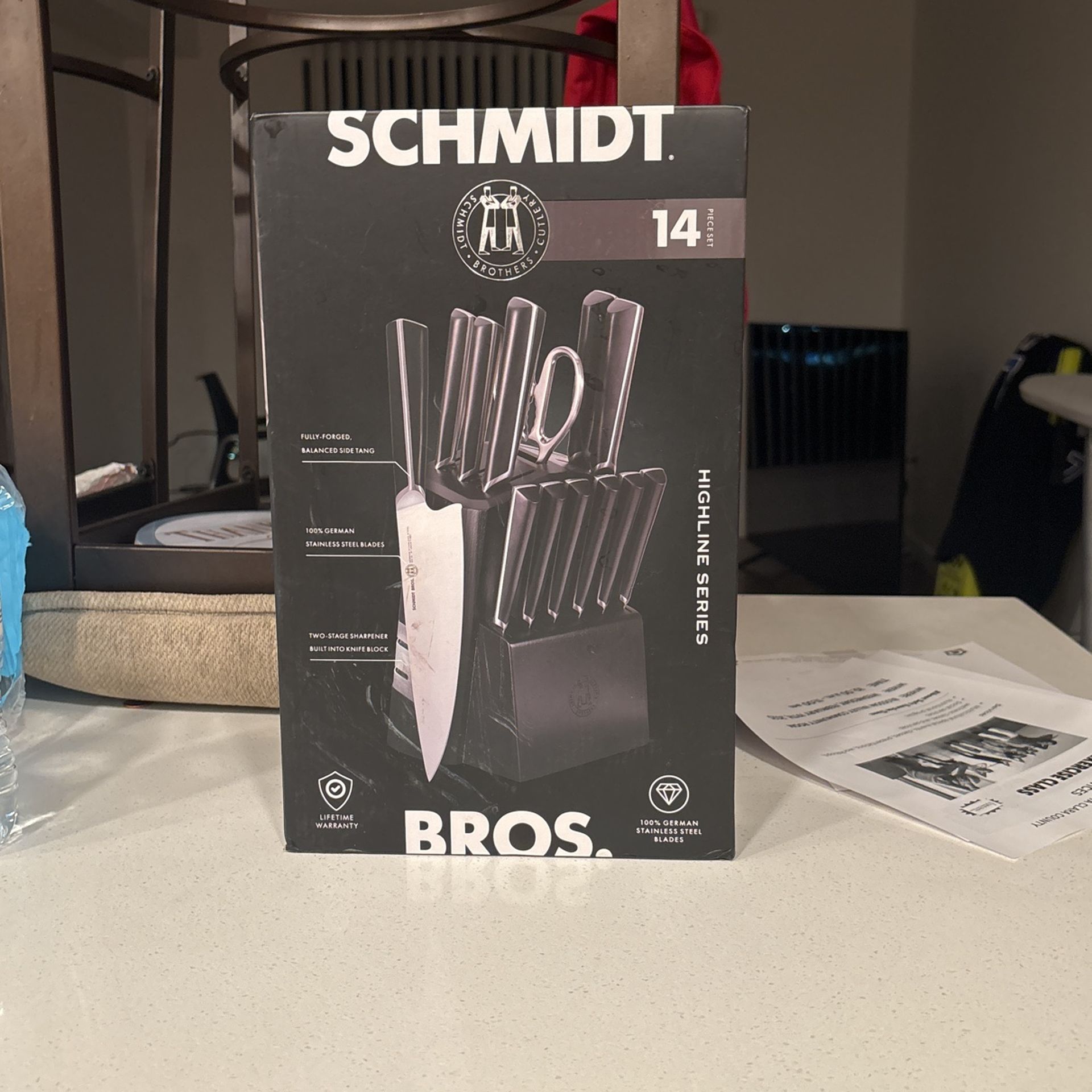 Schmidt 14 Piece Set Fully Forged German Stainless Steal With Life Time Warranty. Only $100. Originally Approx. $200 After Taxes. Great Deal!