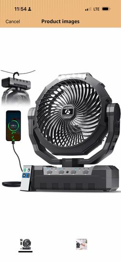 3-in-1 Camping Fan - Portable Fans Rechargeable - 24000mAh Battery Powered Fan with Light & Remote for Indoor, Outdoor, Tent, Travel, Fishing, Jobsite