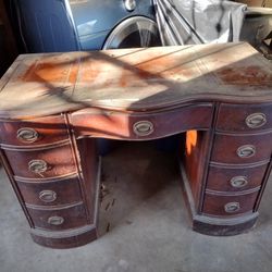 Wood Desk Vintage 