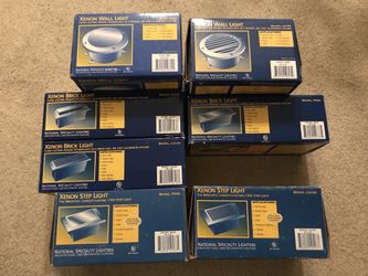 National Specialty Lighting 7 PIECES NEW IN A BOX HIGH GRADE STEP LIGHTS. All information are available on the boxes.