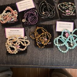 7 Prana Heart Bead Necklaces/Bracelets