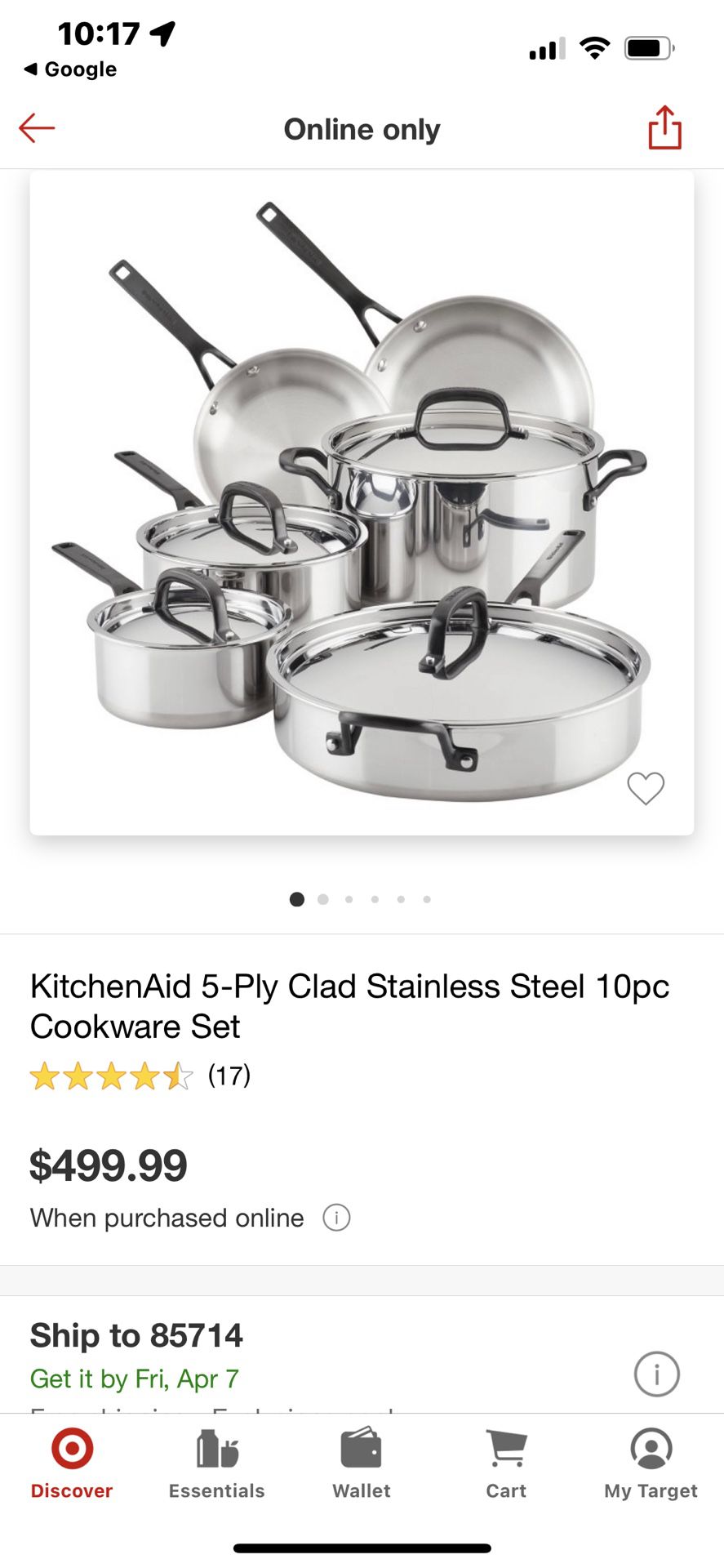 Kitchenaid 5-ply Clad Stainless Steel 8qt Stockpot With Lid : Target