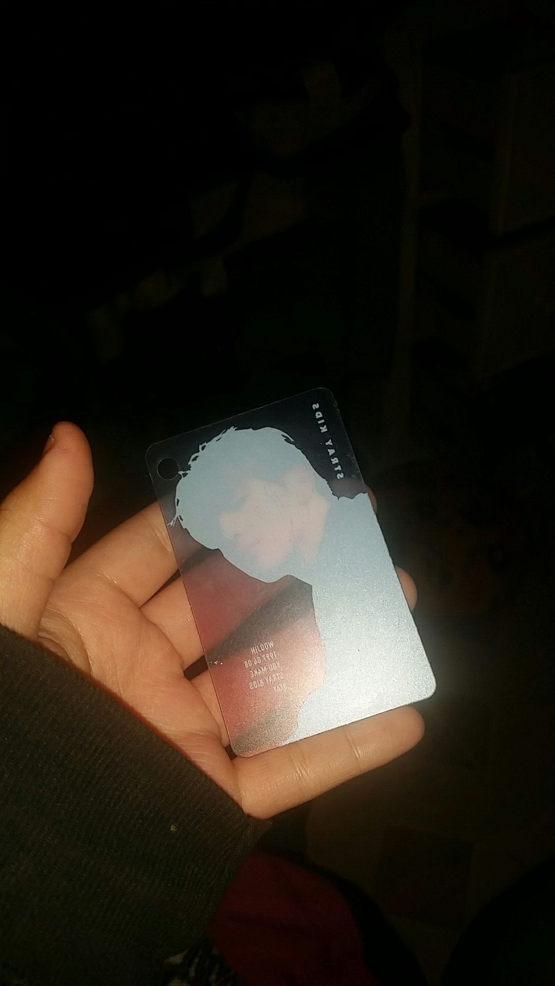 Woojin stray kids kpop key chain card