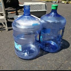 Two 5-gallon water bottles