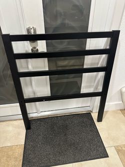 Free Black Metal XL Twin Bed Frame with Headboard (33196)