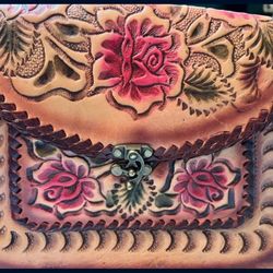 Gorgeous Handmade Genuine Leather Mexican Handbag/Purse