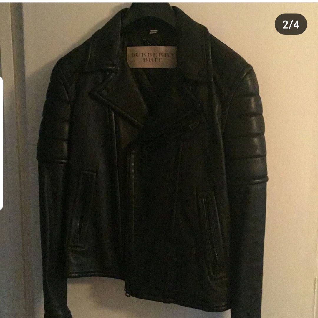 Burberry Mens Leather Coat size Medium
