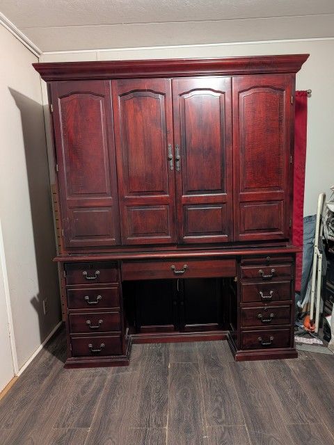 Solid Wood Armoire Desk