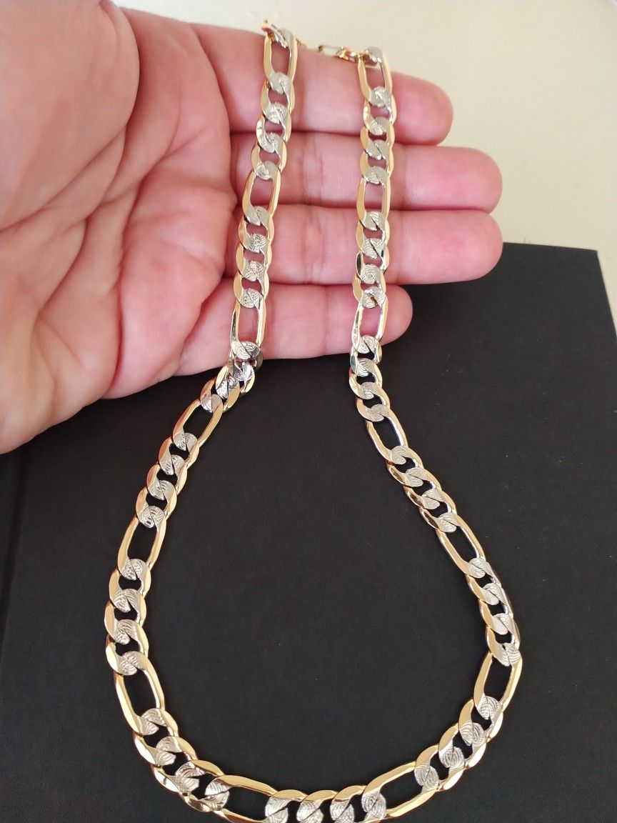 Gold 18k Plated Figaro Necklace Chain
