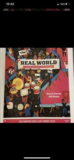 Sociology textbook “The real world” 6th edition