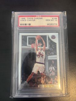 Vince Carter 1998 Topps Chrome RC PSA 10