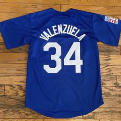 Grey Blue White Fernando Valenzuela Los Angeles Dodgers Jerseys Cooperstown 