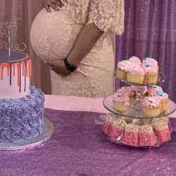 Maternity Blush Lace Dress 