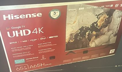 65” 4K.  UHD. $225