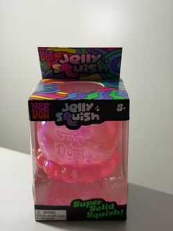 Needoh Jelly  Squish in vibrant pink.