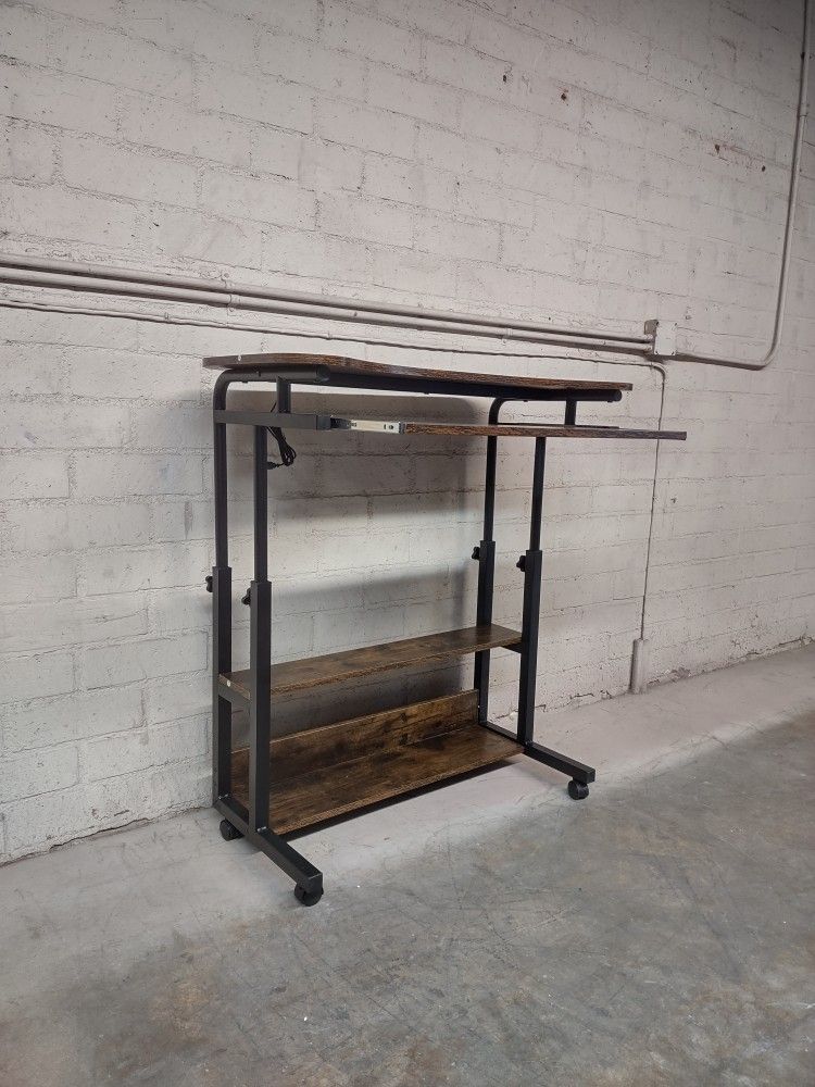 Delivery Is Available New Height Adjustable Desk Mobile Portable Desk With Wireless Charging Station $170 Obo!