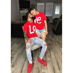Valentine's Day Love Letter T-shirt In Red Color.