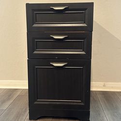 2 ft mocha wood file cabinet