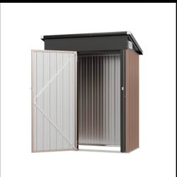 $150 firm!!!  5’x3’ Brown small Metal Storage Shed New in box, see pictures. No base, No racks.