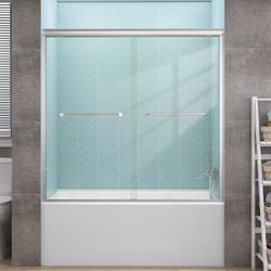 KTL6058BN 56 to 60 in. W x 58 in. H Sliding Framed Tub Door Alcove Bathtub Shower Door