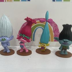 TROLL FIGURES - 4 FIGURES BY DREAMWORKS