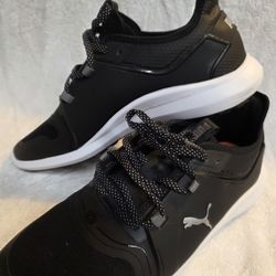 Black And Silver Puma Golf Shoes