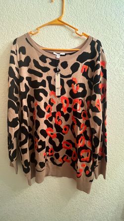 Chicos Leopard Sweater. Brand new