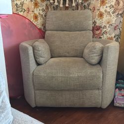 Living Spaces Swivel Recliner 