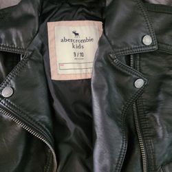 Abercrombie Kids Leather Jacket Size 9 10