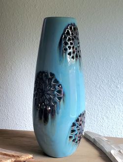 Blue and Brown Ceramic Vase