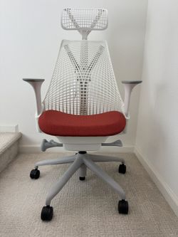 New Herman Miller Sayl fully loaded office chair in white ( headrest available)