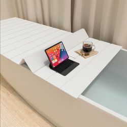 Bathtub tray cover foldable