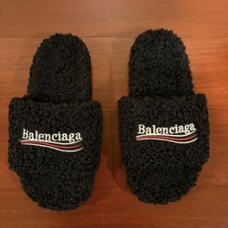 Balenciaga Fur Slides 