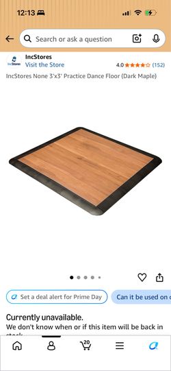 4x 3'x3' (9’x9’ TOTAL) Practice Dance Floor (Dark Maple Color)