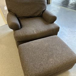 Crate And Barrel Chair With Ottoman
