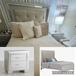 Bed And Nightstand 